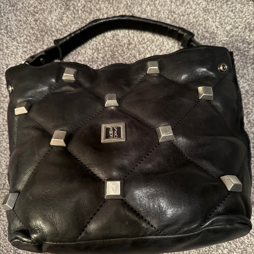 Black AS 9.8. Quilted Leather Handbag - Picture 5 of 6